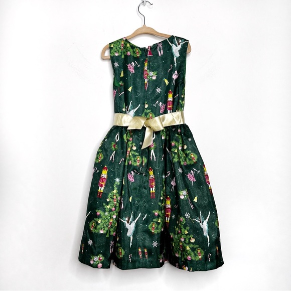 Bonnie Jean Nutcracker Holiday Dress with Bow Sash - Picture 9 of 9